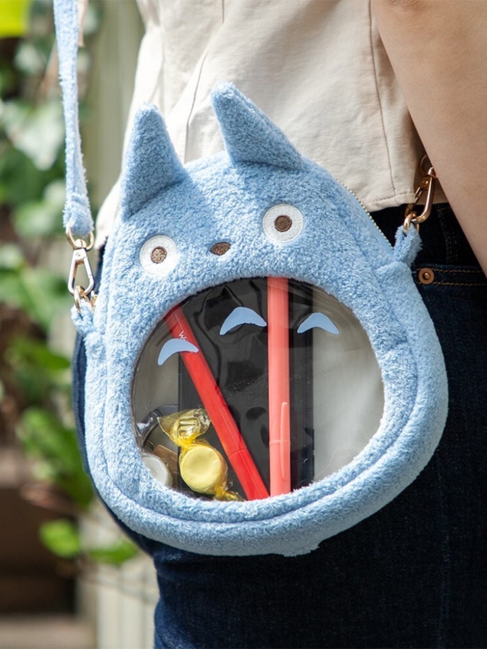 Studio Ghibli My Neighbor Totoro Blue Plush Pochette Shoulder Bag Donguri Republ
